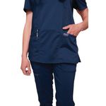 Revolution Mock Wrap Top Navy 2Xs