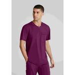 Flex Knit Scrub Top Wine M