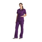 Signature Scrub Top Eggplant L