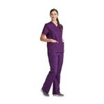 Signature Scrub Top Eggplant L