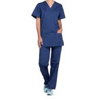 Prof V-Neck Scrub Top Navy 2Xs