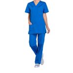 Prof V-Neck Scrub Top Ro Blue Xs