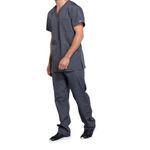 Prof V-Neck Scrub Top Pewter 3Xl