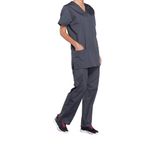 Prof V-Neck Scrub Top Pewter M