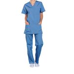 Prof V-Neck Scrub Top Ceil Blue 2Xl