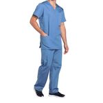 Prof V-Neck Scrub Top Ceil Blue 2Xl