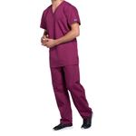 Prof V-Neck Scrub Top Wine M