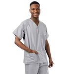 Unisex Lwt Scrub Top Pale Grey M