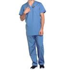 Prof V-Neck Scrub Top Ceil Blue 3Xl