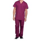 Prof V-Neck Scrub Top Wine L