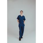 Eco Stretch Scrub Top Navy M