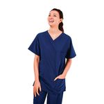 Eco Stretch Scrub Top Navy S