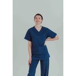 Eco Stretch Scrub Top Navy Xl