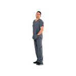 Eco Stretch Scrub Top Pewter S