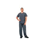 Eco Stretch Scrub Top Pewter Xl