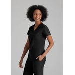 One Racer Scrub Top Black 4Xl