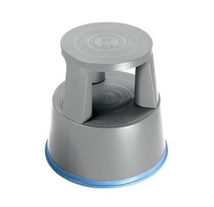 2Work Plastic Step Stool Light Grey