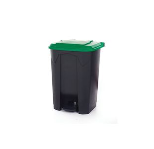 Pedal Bin With Lid 80L Grey/Green