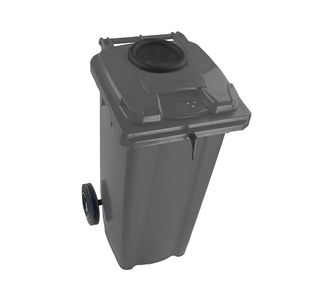 2Work Wheelie Bin 140L Bot/Lock Grey