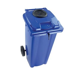 2Work Wheelie Bin 360L Bot/Lock Blue
