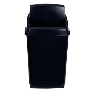 2Work Swing Top Bin 50 Litre Black