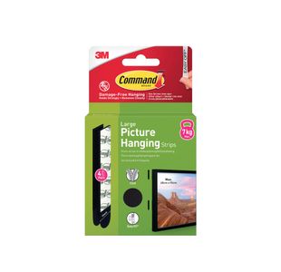 Command Pic Hang Strip L Blk Pk8