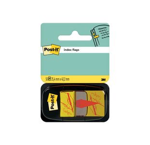 Post-It Index Sign Here Ylw + Disp
