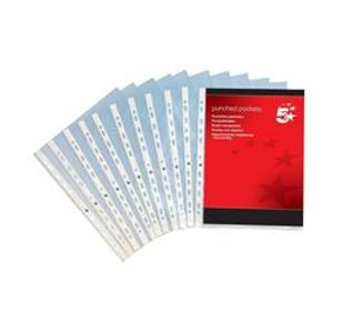 5 Star Office Punched Pockets Pk100