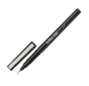 Artline 200 Pens Black Pk12