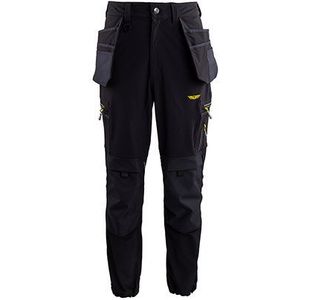 Tech Mens Black Cargo Trousers Xl