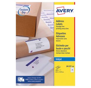 Avery Inkjet Address Label Pk2400