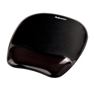Crystal Gel Mouse Pad/Wrist Supp Blk