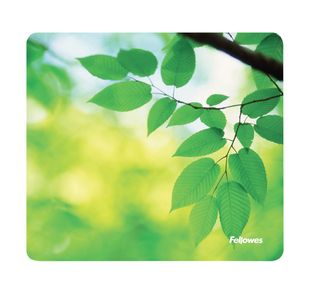Fellowes Rcyc Mouse Mat Leaf Print