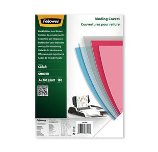Fellowes Bndg Covers A4 180Mi Pk100