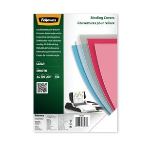 Fellowes Bndg Covers A4 150Mi Pk100