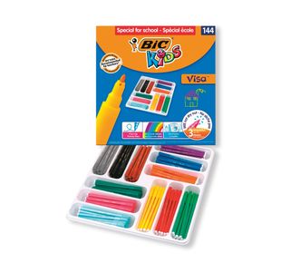 Bic Visa Col Felt Tip Pen Fine Pk144