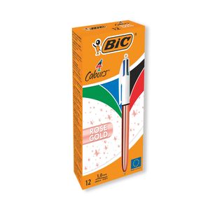 Bic 4 Colours Ballpoint Pen Gld Pk12
