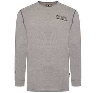 Jcb Banner L/S Tshirt Grey 3Xl