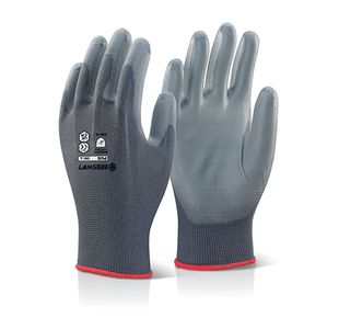 Pu Coated Gloves Grey L