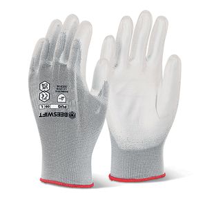 Pu Coated Gloves White S