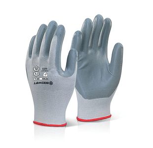 Nitrile Foam Nylon Gloves Size 9