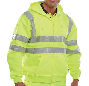 Zip Up Hooded Sweatshirt Syellow Xl
