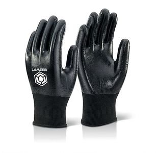 Nitril Fully Coated Poly Gloves M