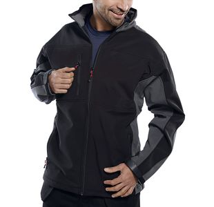 Soft Shell Jacket Black/Grey Xl