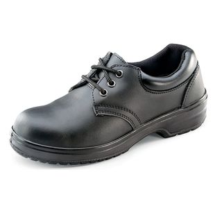 Ladies Lace Up S1 Shoe 1Pr Blk 7
