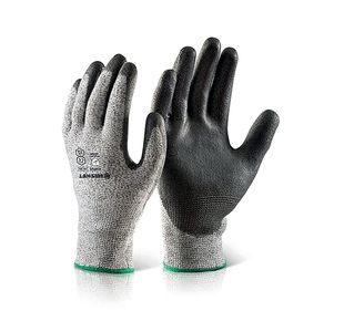 Pu Coated Cut 5 Gloves Black 2Xl