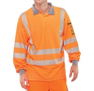Arc Flash Poloshirt Go/Rt Orange Lg