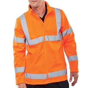 Soft Shell Hi Vis Jacket Orange S