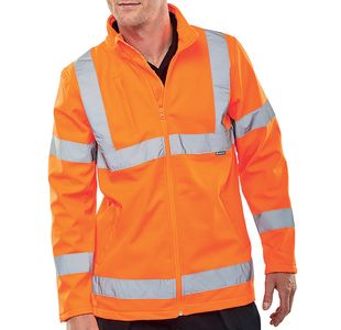 Soft Shell Hi Vis Jacket Orange Xl