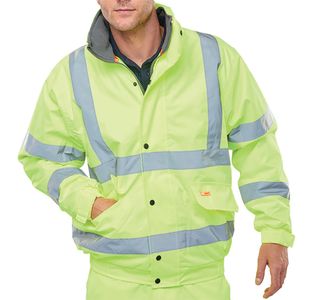 Hivis Fleece Lnd Bomber Jac Sylw S